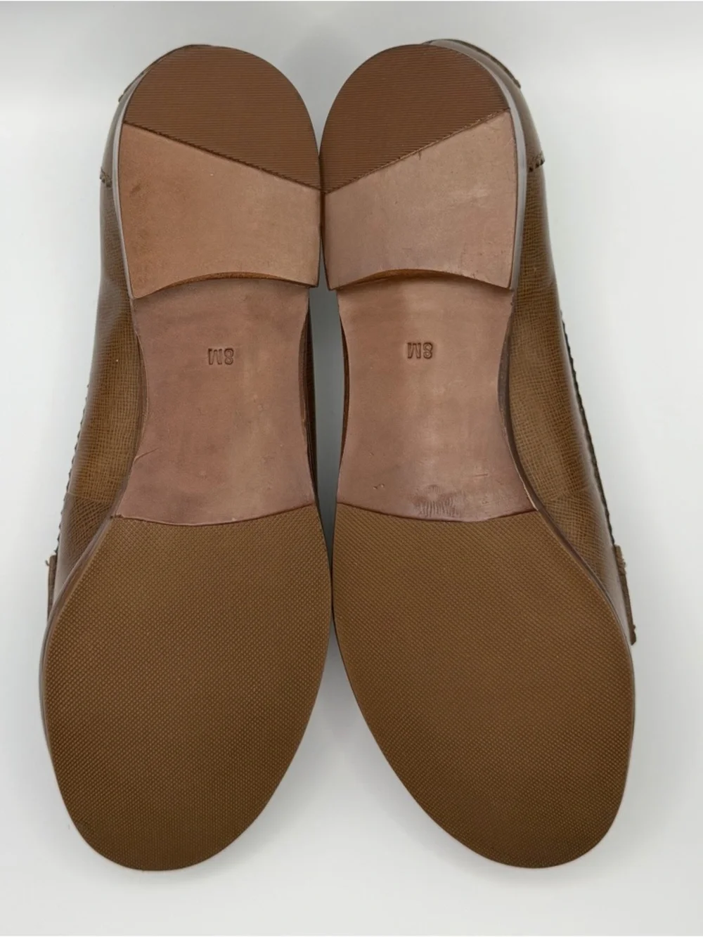 Tory Burch Pennie Low Heel Loafers Brown Saffiano Leather Size 8 NIB